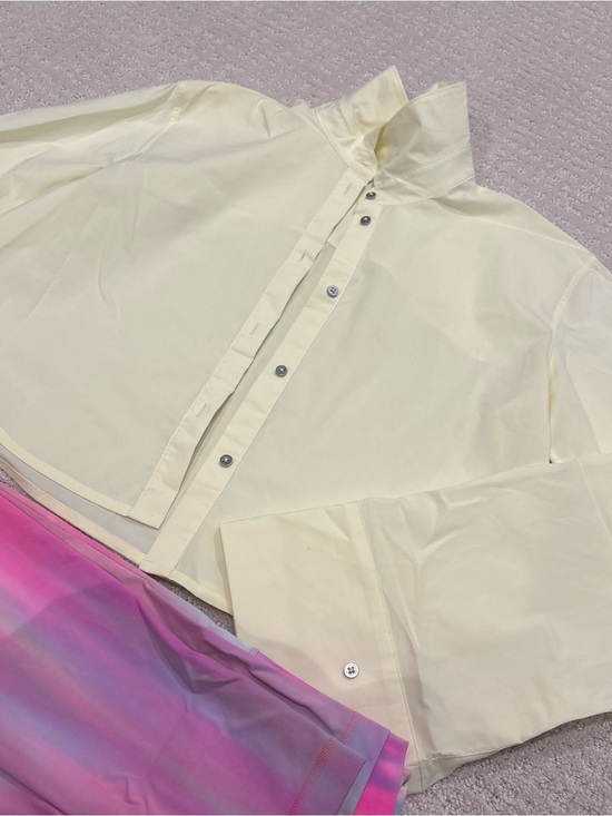 lululemon athletica Pants - Light Cream Button-Up Shirt